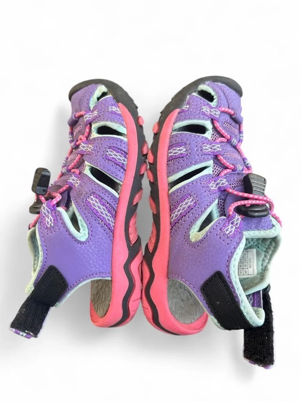 Kids Purple Active Sandals with Pink Accents